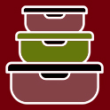 Garnet background with three bins two light garnet and the middle one green