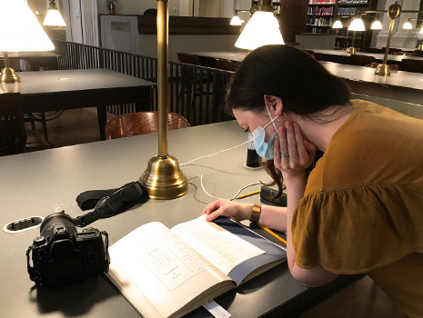 Bethany Studying at a Table