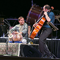 Mike Block, cello, and Sandeep Das, tabla