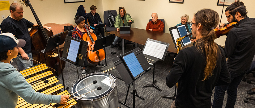 The Collective rehearse