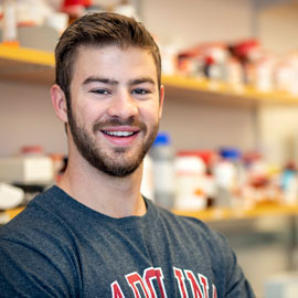 Jeremy LaPointe in a science lab