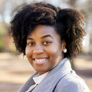 A portrait of Bree Alexander standing on the Horseshoe.