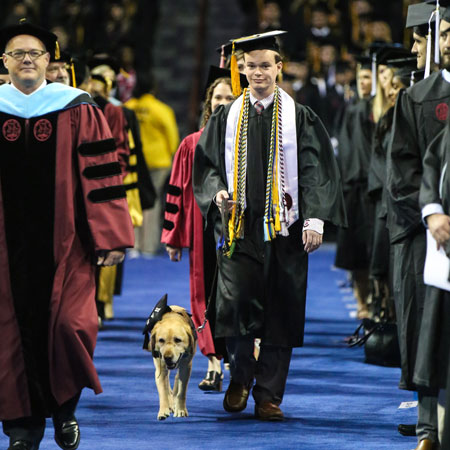 Jory Fleming at commencement