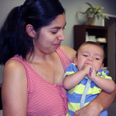 Ondina Miranda and her son Moses