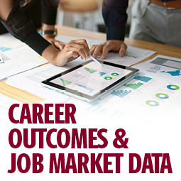 Image says "Career Outcomes and Job Market Data"