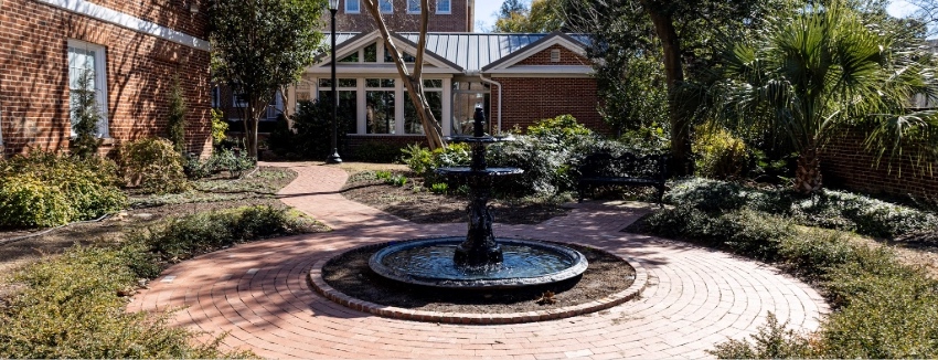 View of the Lieber Memorial Rose Garden.