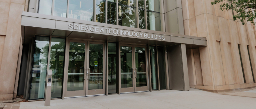 View of the outside of the Science and Technology Building.