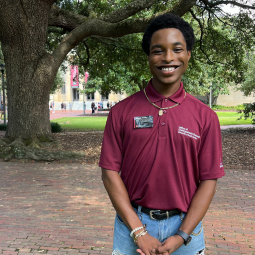 a photo of undergraduate research ambassador Khufu