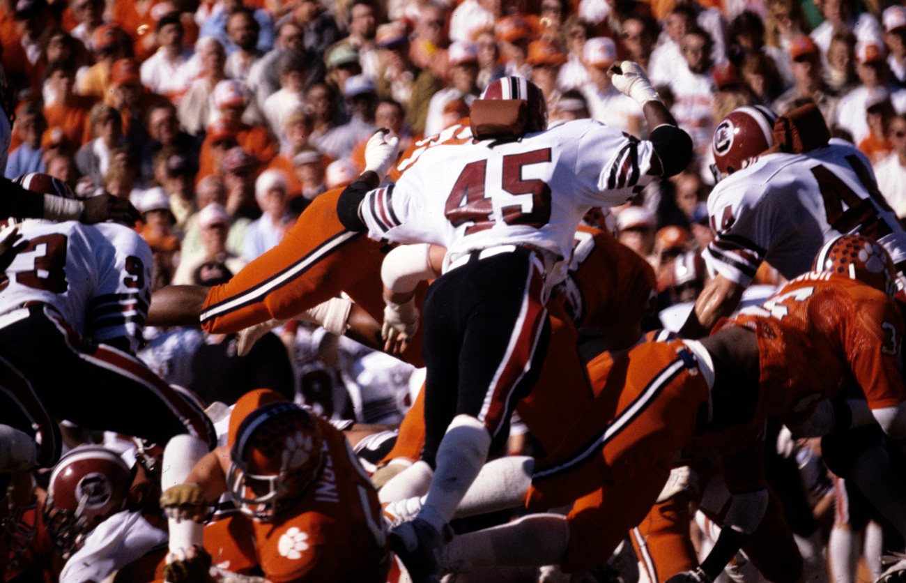 Action scene from the 1984 Clemson game.