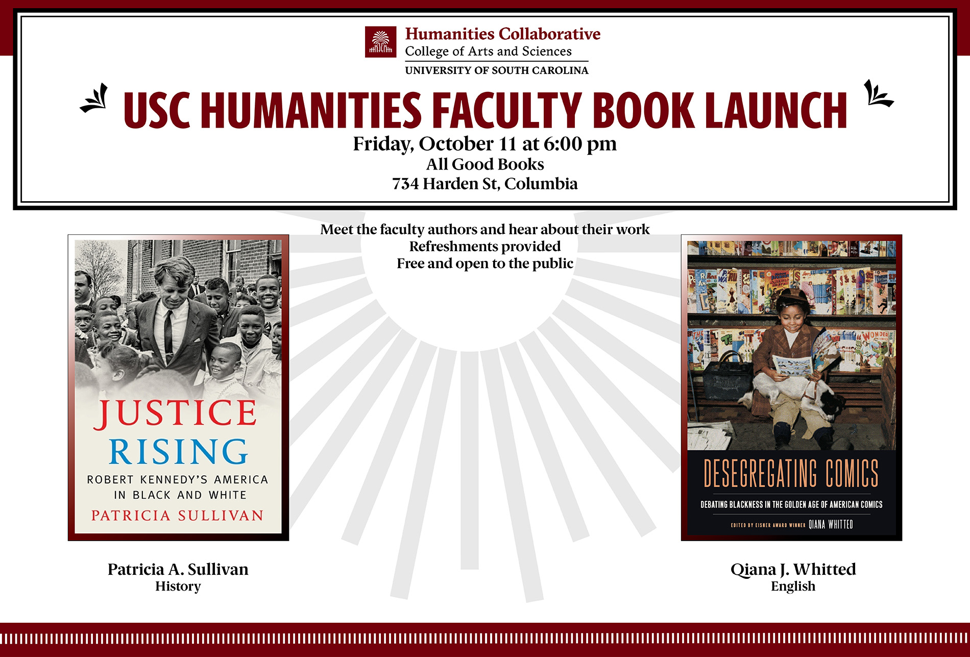 Digital Flyer for Book Launch of Qiana Whitted and Patricia Sullivan