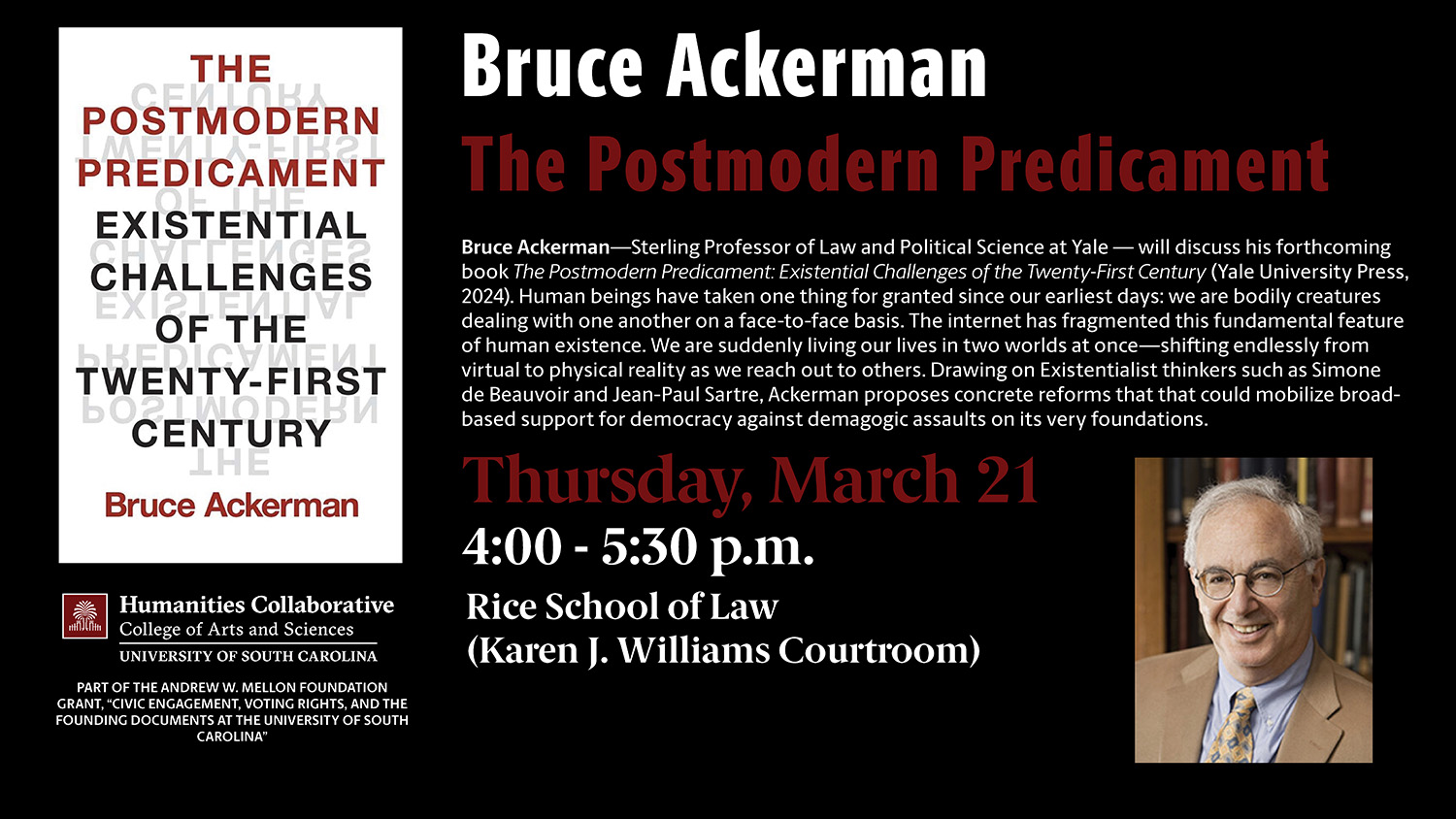 Digital Flyer for Bruce Ackerman