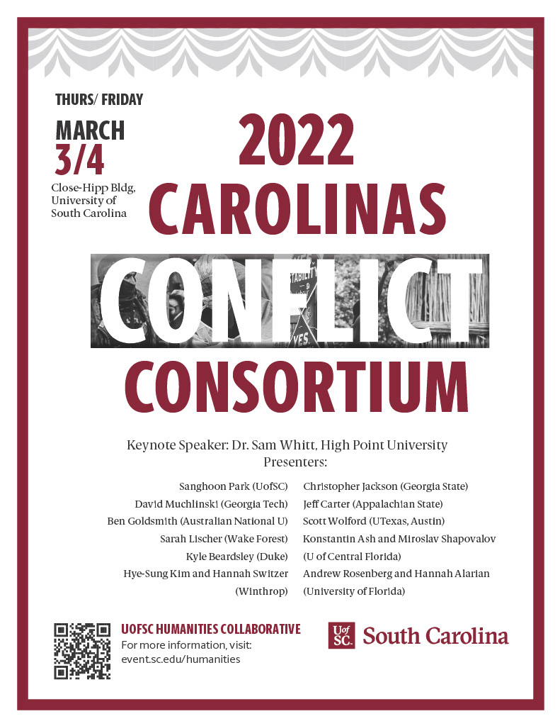 Flyer for Carolina's Conflict Consortium