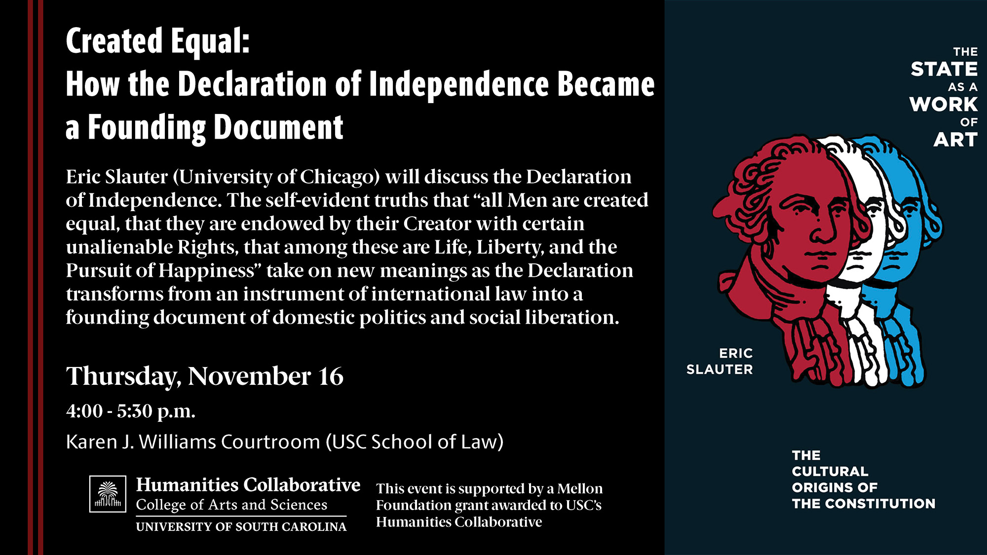 Digital Flyer for "Created Equal: How the Declaration of Independence Became a Founding Document"
