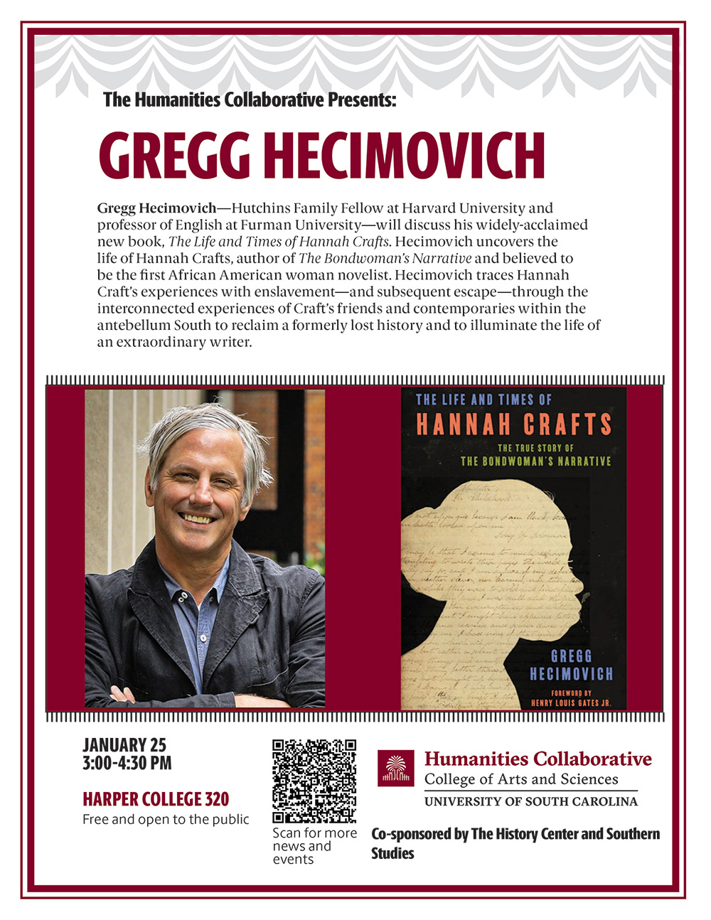 Print flyer for Gregg Hecimovich