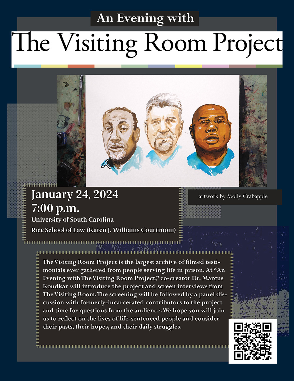 Flyer for the Visiting Room Project event