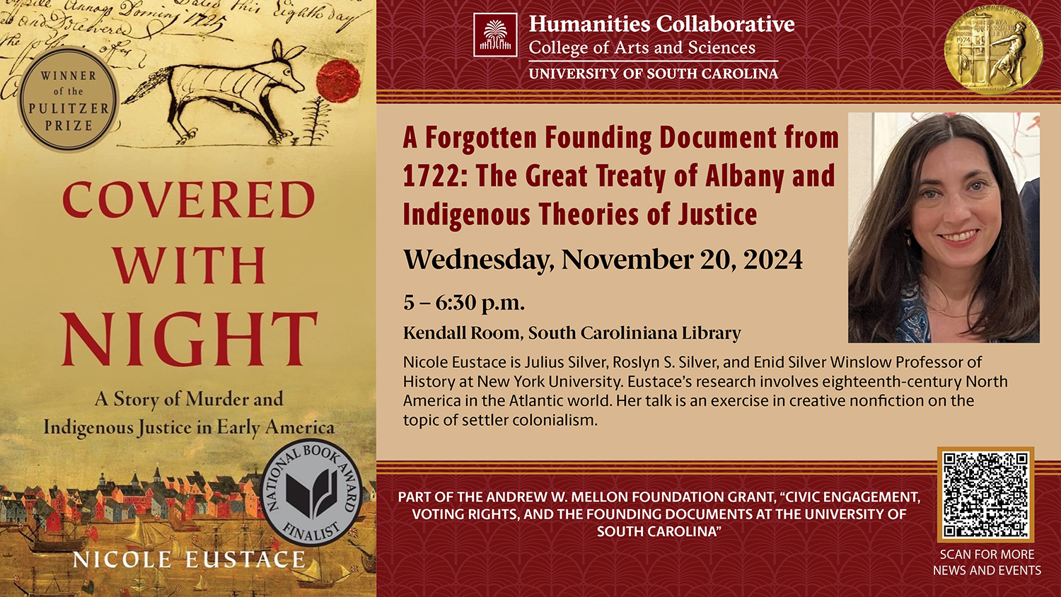 Digital Flyer for Nicole Eustace Talk