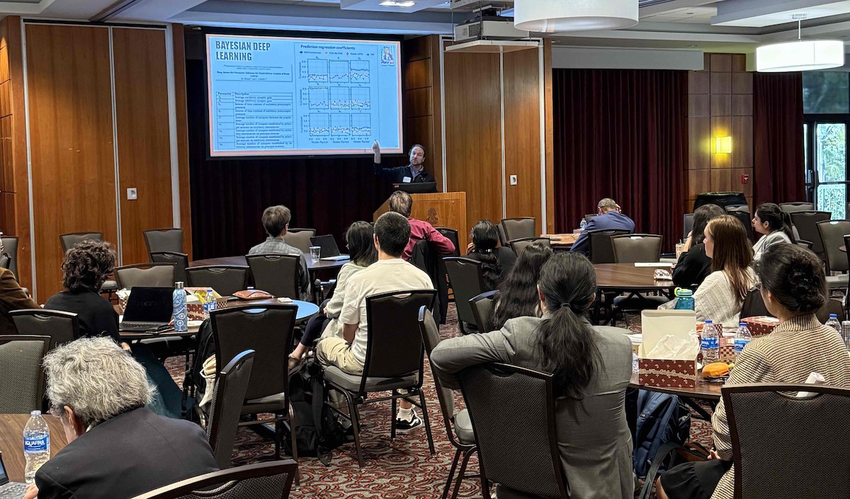 Attendees at the Institute for Mind and Brain Conference on Artificial Intelligence and the Brain