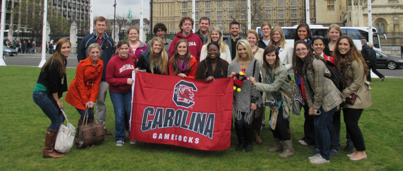 students on a study abroad trip