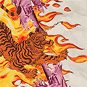 graphic of a tiger burning