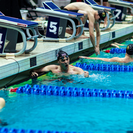 Male swimmer in pool