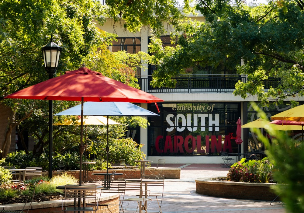 sign reading "university of South Carolina"