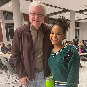 Lacoya Lewis poses with Michael Amiridis